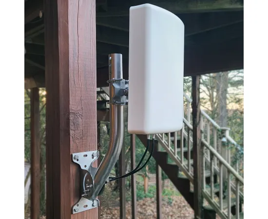 Proxicast Pro-Grade J-Max-XL 100% Aluminum Rustproof Antenna Mount - Universal Outdoor Adjustable Pivot/Lock Bracket & J-Pipe Mast (1.5" x 36" Pole) for Wall, Eave, Gable, Chimney or Roof Mounting, Material: Aluminum, 6 image