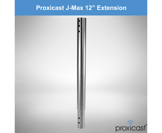 12 inch Stainless Steel Extension Pole for Proxicast J-Max Antenna Mounts, Material: Stainless Steel, Extension Length: 12 inch, 2 image