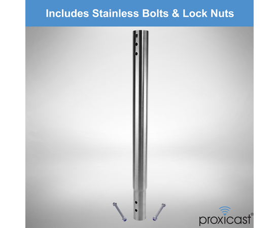 15 inch Stainless Steel Extension Pole for Proxicast J-Max Antenna Mounts, Material: Stainless Steel, Extension Length: 15 inch, 3 image