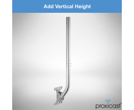 12 inch Stainless Steel Extension Pole for Proxicast J-Max Antenna Mounts, Material: Stainless Steel, Extension Length: 12 inch, 4 image