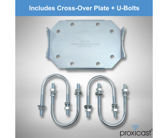 Proxicast X-Boom MIMO Antenna Mast Cross-Over Bracket Kit for 1.25" to 2.0" OD Pipes - Includes Heavy Duty Right-Angle Plate & Mounting Hardware, 6 image