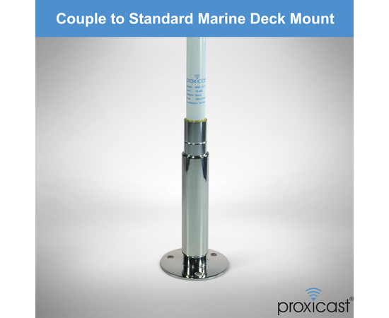 Proxicast Stainless Steel Standard Marine 1"-14 Threaded Double Female Ferrule Antenna Mount Coupler - Joins Male Marine or N-Female Antennas to Male Marine Mounts - 4.5 Inches Long, 5 image