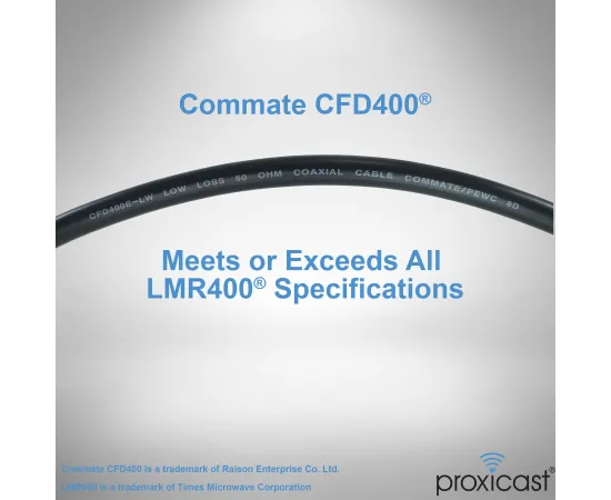 Proxicast RP SMA Male to N Male Premium Low-Loss Coaxial Cable (50 Ohm) for Connecting WiFi & Helium Miner (HNT Hotspots) to N-Female Antennas, RPSMA Cable Length: 25 ft, 5 image