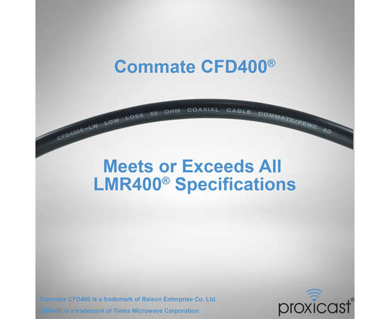 Proxicast RP SMA Male to N Male Premium Low-Loss Coaxial Cable (50 Ohm) for Connecting WiFi & Helium Miner (HNT Hotspots) to N-Female Antennas, RPSMA Cable Length: 50 ft, 5 image