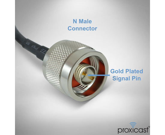 Proxicast Low-Loss Coax Jumper Cable (50 Ohm) - N-Male to N-Male - Radio to Surge Arrestor or Antenna, Cable Length: 10 ft (CFD 195), 3 image