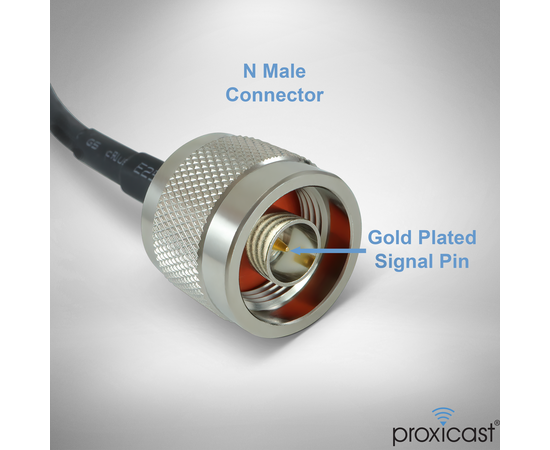 Proxicast Low-Loss Coax Extension Cable (50 Ohm) - SMA Male to N Male - for 4G/LTE/5G/Ham/ADS-B/GPS/RF Radio to Antenna or Surge Arrester Use (Not for TV or WiFi), Length: 15 ft (CFD 240), 4 image