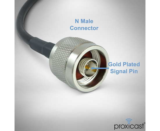Proxicast RP SMA Male to N Male Premium Low-Loss Coaxial Cable (50 Ohm) for Connecting WiFi & Helium Miner (HNT Hotspots) to N-Female Antennas, RPSMA Cable Length: 15 ft, 4 image