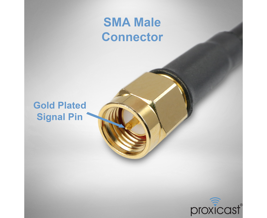 Proxicast Low-Loss Coax Extension Cable (50 Ohm) - SMA Male to SMA Female - Antenna Lead Extender for 5G/4G/LTE/Ham/ADS-B/GPS/RF Radio Use (Not for TV or WiFi), Length: 15 ft (CFD 240), 3 image