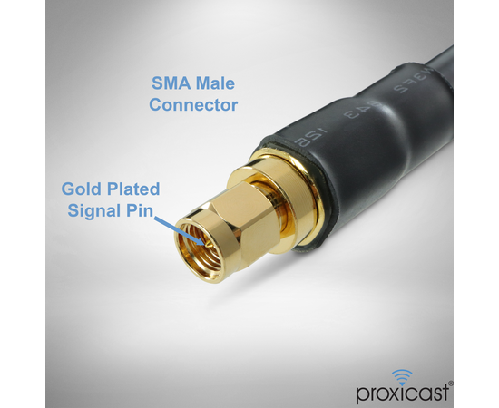 Proxicast Low-Loss Coax Extension Cable (50 Ohm) - SMA Male to SMA Female - Antenna Lead Extender for 5G/4G/LTE/Ham/ADS-B/GPS/RF Radio Use (Not for TV or WiFi), Length: 36 ft (CFD 400), 3 image