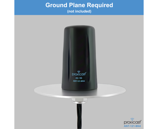 Proxicast Vandal Resistant 4x4 MIMO Low Profile 4G/5G Omni-Directional Screw Mount Antenna - 10 ft Coax Leads - for Cisco, Cradlepoint, Digi, Pepwave, Sierra Wireless and Others, # Elements: 4x4 MIMO, 7 image