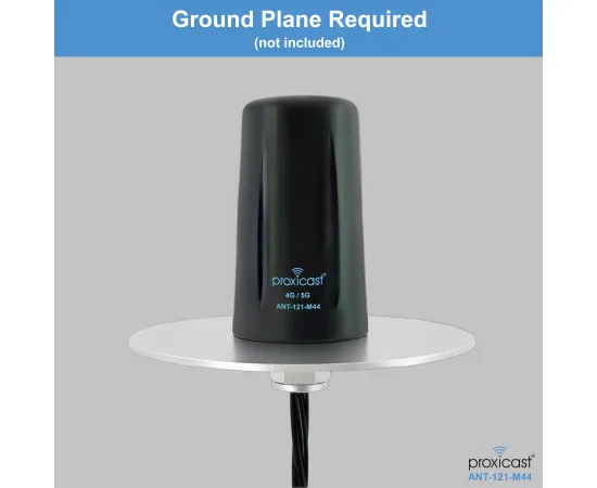 Proxicast Vandal Resistant 4x4 MIMO Low Profile 4G/5G Omni-Directional Screw Mount Antenna - 10 ft Coax Leads - for Cisco, Cradlepoint, Digi, Pepwave, Sierra Wireless and Others, # Elements: 4x4 MIMO, 7 image