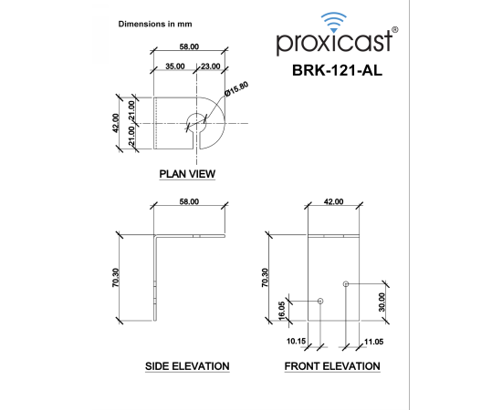Mounting Bracket & Hardware for ANT-121 and ANT-131 Series Antennas, 5 image