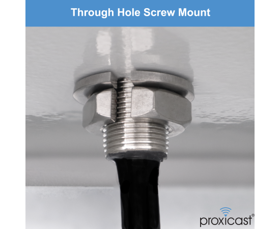 Proxicast Pro-Grade SISO 4G/5G Vandal Resistant Low-Profile Through-Hole Mount Omni-Directional Antenna, Color: White, Cable Length: 6 ft, 3 image