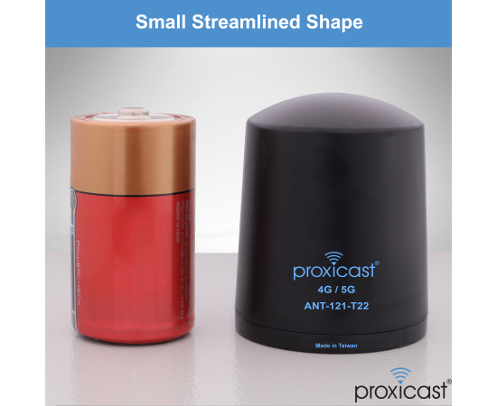 Proxicast Pro-Grade 2x2 MIMO 4G/5G Vandal Resistant Low-Profile Through-Hole Mount Omni-Directional Antenna, Color: Black, Cable Length: 6 ft, 4 image