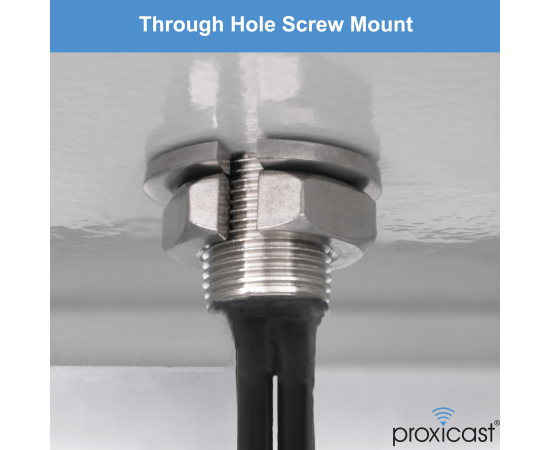 Proxicast Pro-Grade 2x2 MIMO 4G/5G Vandal Resistant Low-Profile Through-Hole Mount Omni-Directional Antenna, Color: Black, Cable Length: 6 ft, 3 image