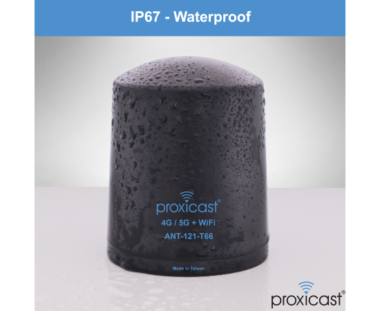Proxicast Pro-Grade 6-in-1 Low-Profile Omni-Directional MIMO Through Hole Mount Antenna - (4x 5G + 2x WiFi) - 2 ft Coax - Black, 5 image