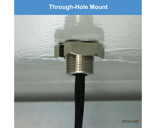 Proxicast Indoor / Outdoor Omnidirectional WiFi Antenna - Tri-Band 2.4/5.8/6 GHz - 3-5 dBi Gain - Vandal Resistant Low Profile Fixed Through-Hole Mount - 10 ft Coax Lead w/RP-SMA, # Elements: SISO - 1 lead, 3 image