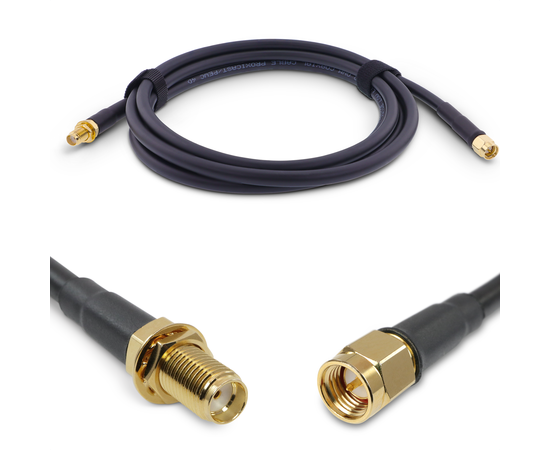 Proxicast Low-Loss Coax Extension Cable (50 Ohm) - SMA Male to SMA Female - Antenna Lead Extender for 5G/4G/LTE/Ham/ADS-B/GPS/RF Radio Use (Not for TV or WiFi), Length: 6 ft (CFD 240)