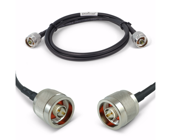 Proxicast Low-Loss Coax Jumper Cable (50 Ohm) - N-Male to N-Male - Radio to Surge Arrestor or Antenna, Cable Length: 3 ft (CFD240) Proxicast Low-Loss Coax Jumper Cable (50 Ohm) - N-Male to N-Male - Radio to Surge Arrestor or Antenna, Cable Length: 3 ft (CFD240)