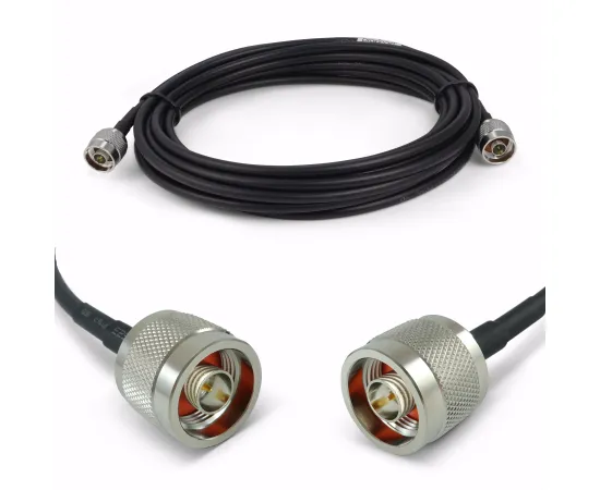 Proxicast Low-Loss Coax Jumper Cable (50 Ohm) - N-Male to N-Male - Radio to Surge Arrestor or Antenna, Cable Length: 20 ft (CFD240)