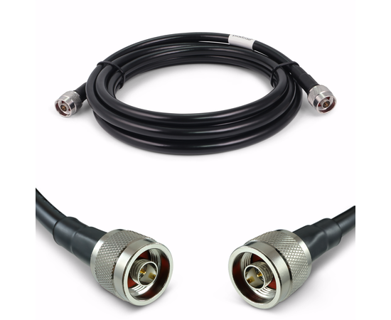 Proxicast Low-Loss Coax Jumper Cable (50 Ohm) - N-Male to N-Male - Radio to Surge Arrestor or Antenna, Cable Length: 10 ft (CFD400) Proxicast Low-Loss Coax Jumper Cable (50 Ohm) - N-Male to N-Male - Radio to Surge Arrestor or Antenna, Cable Length: 10 ft (CFD400)