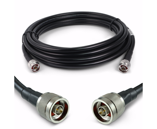 Proxicast Low-Loss Coax Jumper Cable (50 Ohm) - N-Male to N-Male - Radio to Surge Arrestor or Antenna, Cable Length: 20 ft (CFD400) Proxicast Low-Loss Coax Jumper Cable (50 Ohm) - N-Male to N-Male - Radio to Surge Arrestor or Antenna, Cable Length: 20 ft (CFD400)