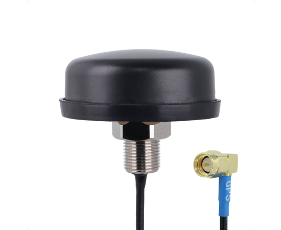 Proxicast Active/Passive GPS Antenna SMA - Through-Hole Screw Mount Puck Antenna with Right Angle SMA Male Connector on 18 inch Low Loss Coax Lead - 28 dB LNA, GPS Cable Length: 18 inch lead - R/A SMA Male
