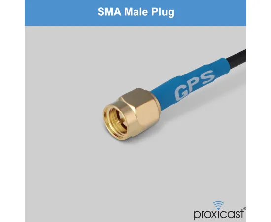 Proxicast Quad-System GPS + GLONASS + Galileo + BeiDou Active GNSS Antenna - 6.6 ft SMA Male, GPS Cable & Connector: 6.6 ft - SMA Male, 3 image
