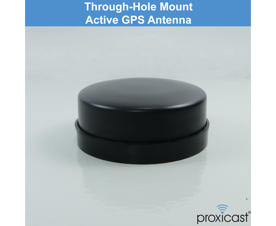 Proxicast Active/Passive GPS Antenna SMA - Through-Hole Screw Mount Puck Antenna with Right Angle SMA Male Connector on 18 inch Low Loss Coax Lead - 28 dB LNA, GPS Cable Length: 18 inch lead - R/A SMA Male, 7 image