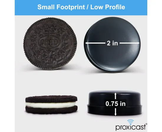 Proxicast Active/Passive GPS Antenna SMA - Through-Hole Screw Mount Puck Antenna with Straight SMA Male Connector on 6 ft Coax Lead - 28 dB LNA, GPS Cable Length: 6 ft lead - SMA Male, 6 image
