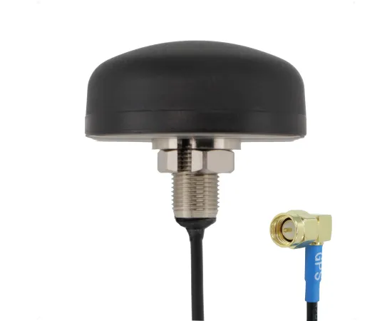 Proxicast Quad-System GPS + GLONASS + Galileo + BeiDou Active GNSS Antenna - 3.3 ft Right Angle SMA Male, GPS Cable & Connector: 3.3 ft - R/A SMA Male