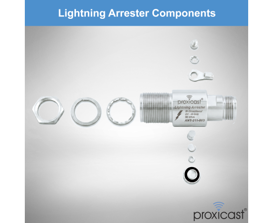 Coaxial Lightning Arrester for 0 to 6 GHz (N-Female/N-Female) - Pro-Grade Antenna Lightning Protector for 4G, LTE, 5G, Wi-Fi, 900MHz, Helium, LoRa, Ham and Other Outside Antennas, 6 image