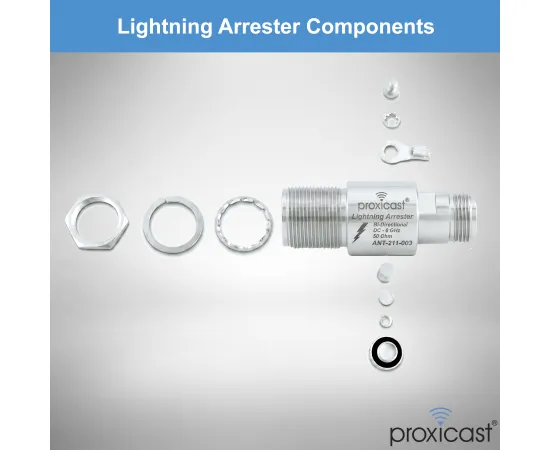 Coaxial Lightning Arrester for 0 to 6 GHz (N-Female/N-Female) - Pro-Grade Antenna Lightning Protector for 4G, LTE, 5G, Wi-Fi, 900MHz, Helium, LoRa, Ham and Other Outside Antennas, Gender: N Female / N Female - V3, 6 image