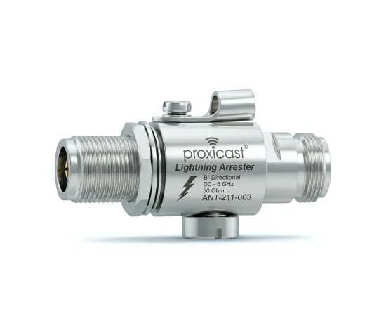 Coaxial Lightning Arrester for 0 to 6 GHz (N-Female/N-Female) - Pro-Grade Antenna Lightning Protector for 4G, LTE, 5G, Wi-Fi, 900MHz, Helium, LoRa, Ham and Other Outside Antennas, Gender: N Female / N Female - V3