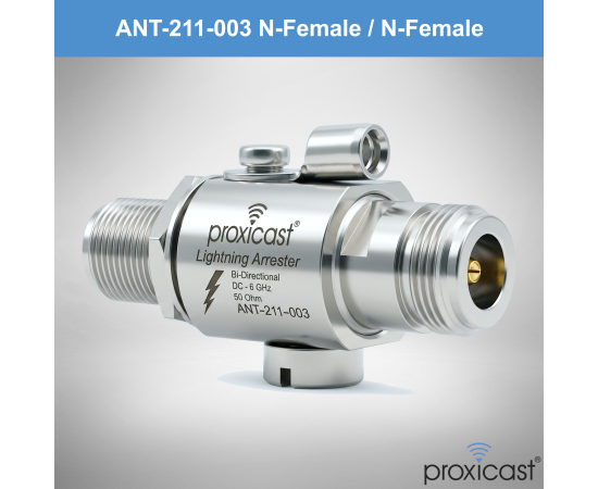 Coaxial Lightning Arrester for 0 to 6 GHz (N-Female/N-Female) - Pro-Grade Antenna Lightning Protector for 4G, LTE, 5G, Wi-Fi, 900MHz, Helium, LoRa, Ham and Other Outside Antennas, 2 image