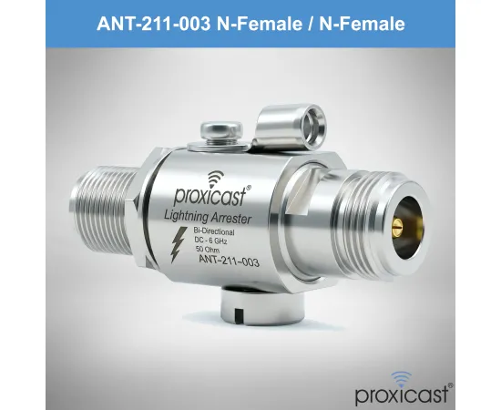 Coaxial Lightning Arrester for 0 to 6 GHz (N-Female/N-Female) - Pro-Grade Antenna Lightning Protector for 4G, LTE, 5G, Wi-Fi, 900MHz, Helium, LoRa, Ham and Other Outside Antennas, Gender: N Female / N Female - V3, 2 image