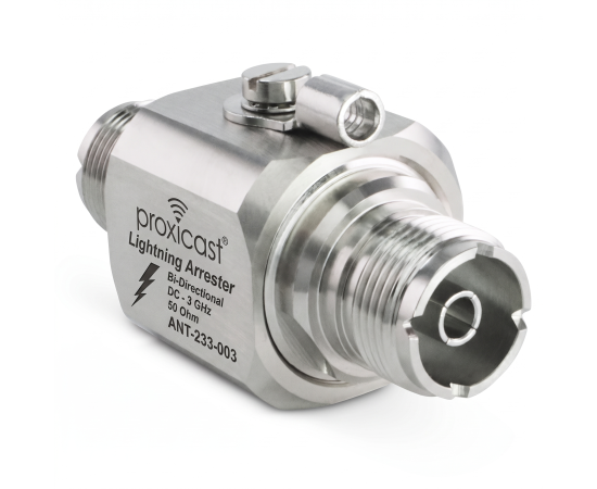 Coaxial Lightning Arrester/Suppressor with UHF SO-239 Female Connectors - Pro-Grade Coax Cable Surge Protector for RF, HF, VHF, UHF, CB, Ham, Two-Way Radio and Other Antennas, Gender: UHF Female / UHF Female - V3