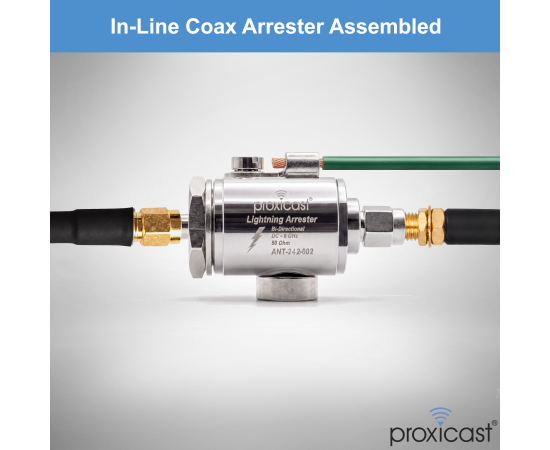 Coaxial Lightning Arrester for 0 to 6 GHz (SMA-Male/SMA-Female) - Pro-Grade Antenna Lightning Protector for 4G, LTE, 5G, 900MHz, LoRa, Ham and Other Outside Antennas, Gender: SMA Male / SMA Female, 5 image
