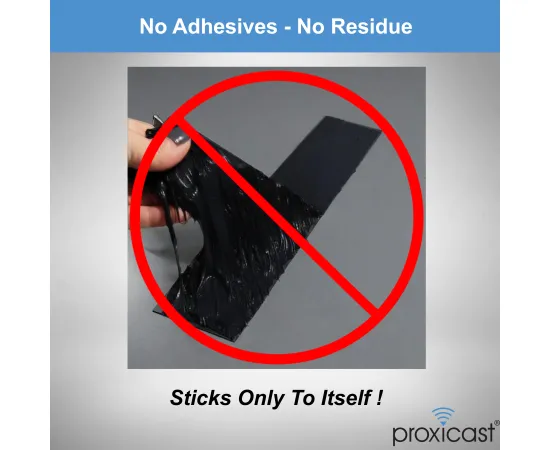Proxicast Pro-Grade Extra Strong Weatherproof Self-Bonding 30mil Silicone Sealing Tape For Coax Connectors (1.5" x 15' roll), Color: Black, 2 image