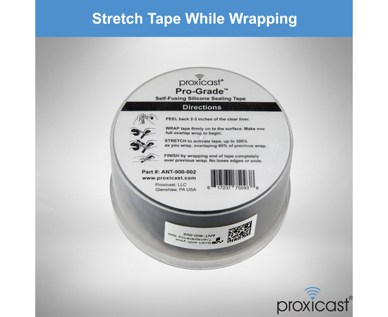 Proxicast Pro-Grade Extra Strong Weatherproof Self-Bonding 30mil Silicone Sealing Tape For Coax Connectors (1.5" x 15' roll), Color: Grey, 7 image