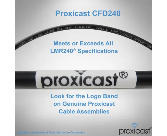 Proxicast Low-Loss Coax Jumper Cable (50 Ohm) - N-Male to N-Male - Radio to Surge Arrestor or Antenna, Cable Length: 6 ft (CFD240), 4 image