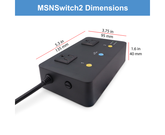 MSNSwitch2 Internet Enabled IP Remote Power Switch with Reboot - Control via Smartphone App, Cloud Service, Web Browser or API - 2 Independent AC Power Outlets (Model UIS-722T), 7 image