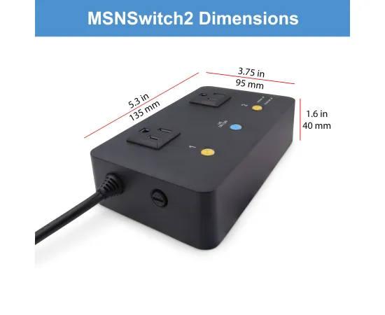 MSNSwitch2 Internet Enabled IP Remote Power Switch with Reboot - Control via Smartphone App, Cloud Service, Web Browser or API - 2 Independent AC Power Outlets (Model UIS-722T), MSNSwitch Variants: TAA Compliant, 7 image