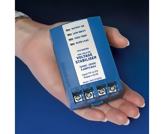 interVOLT Rugged 12V/5A (62W) DC Voltage Stabilizer / Regulator / Power Conditioner - Non-Isolated Heavy Duty Switchmode (Model SVS1212050), 5 image